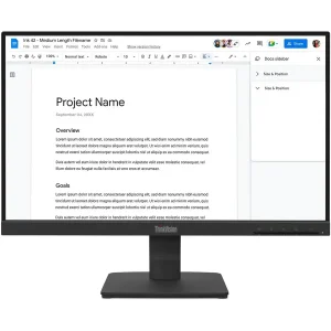 Lenovo ThinkVision S22-4e Monitor, 21.5" FHD IPS, 100Hz, 99%sRGB, Raven Black